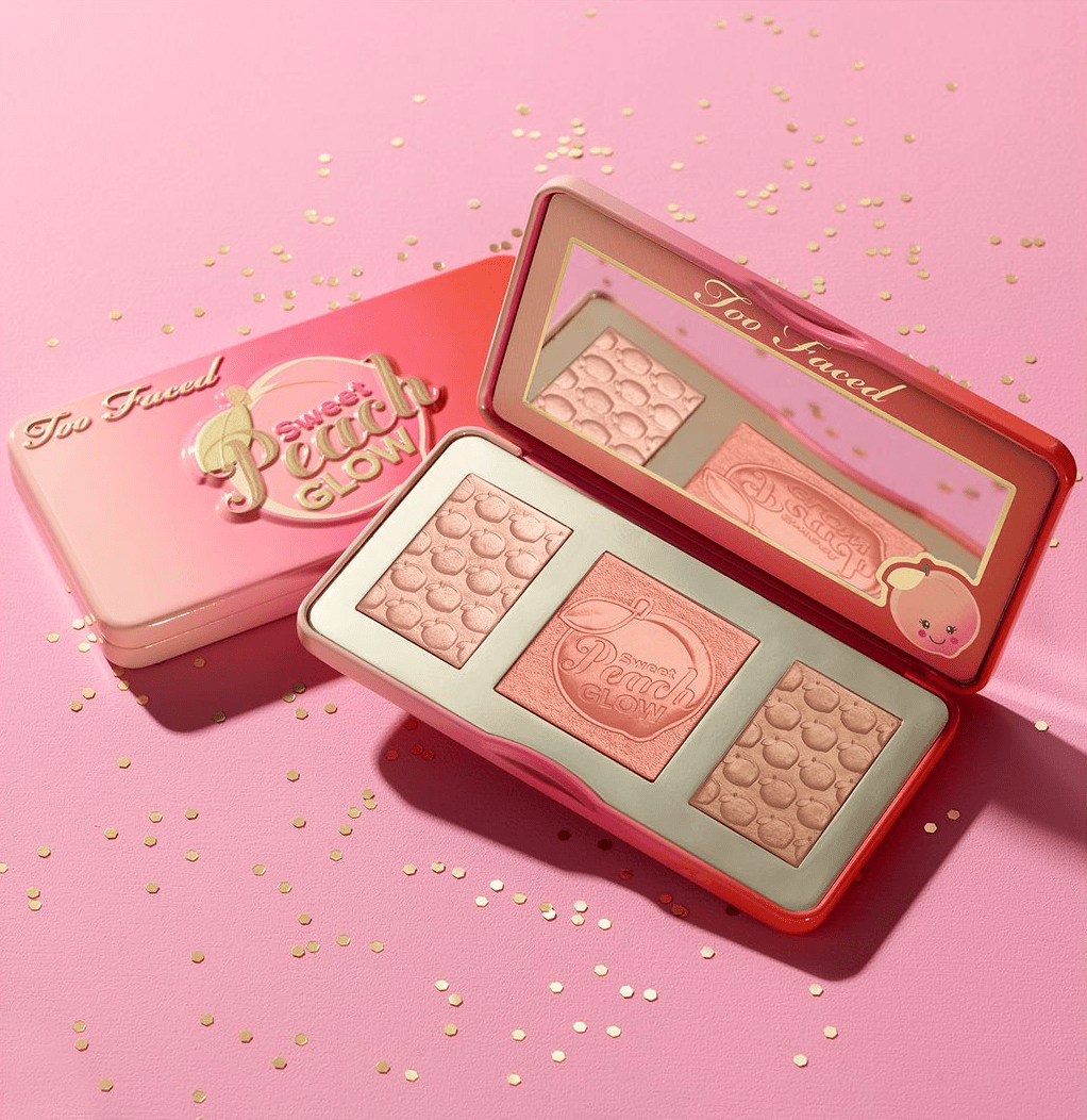 Too Faced Sweet Peach Glow Palette - The Face Method