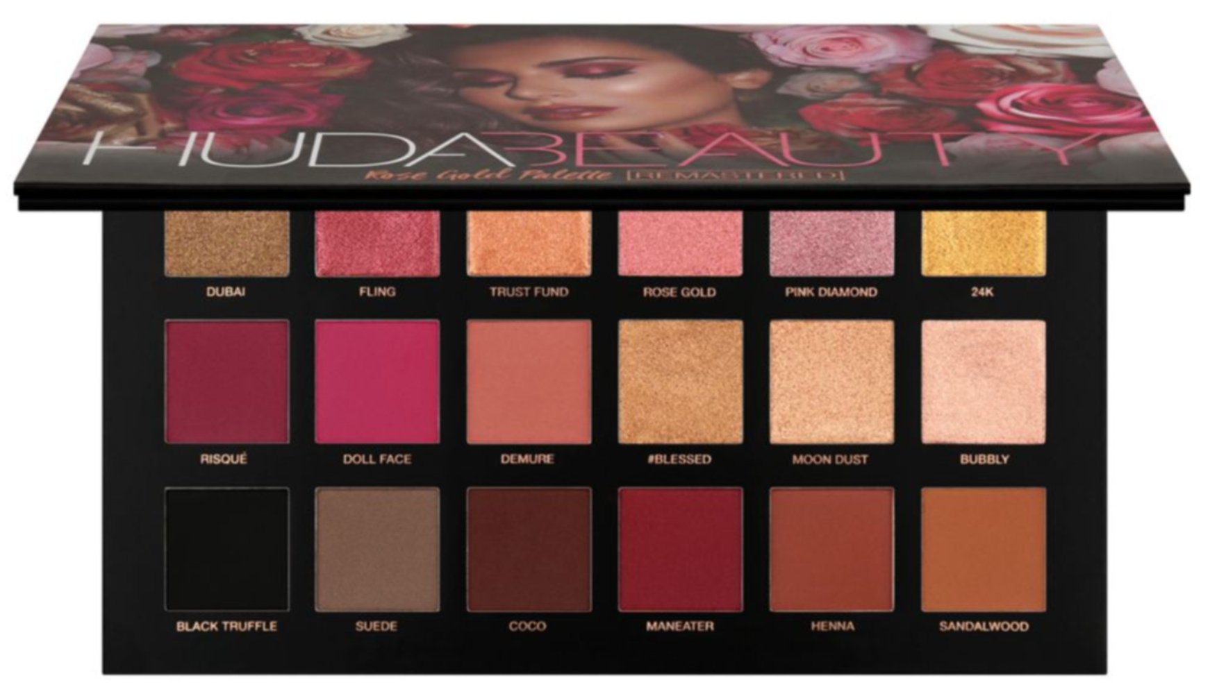 Huda Beauty Eyeshadow Palette Rose Gold Remastered - The Face Method