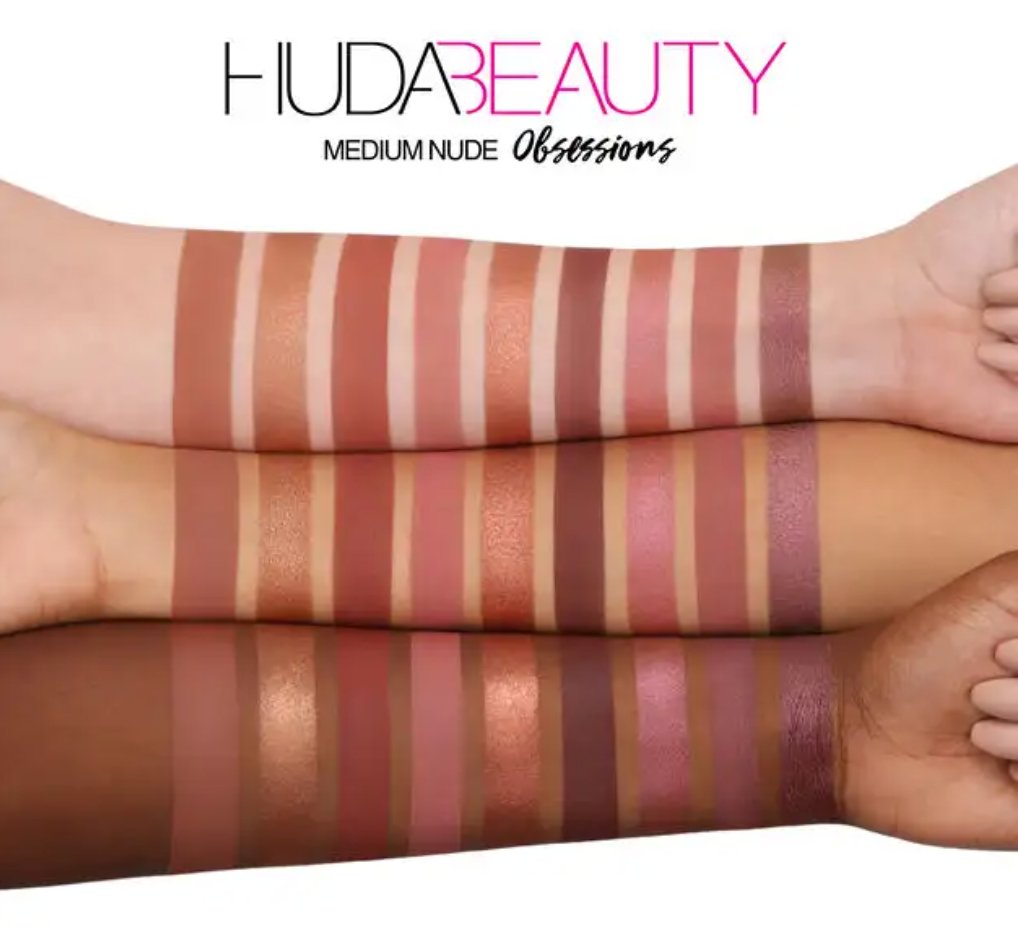 Huda Beauty Medium Nude Obsessions Palette - The Face Method