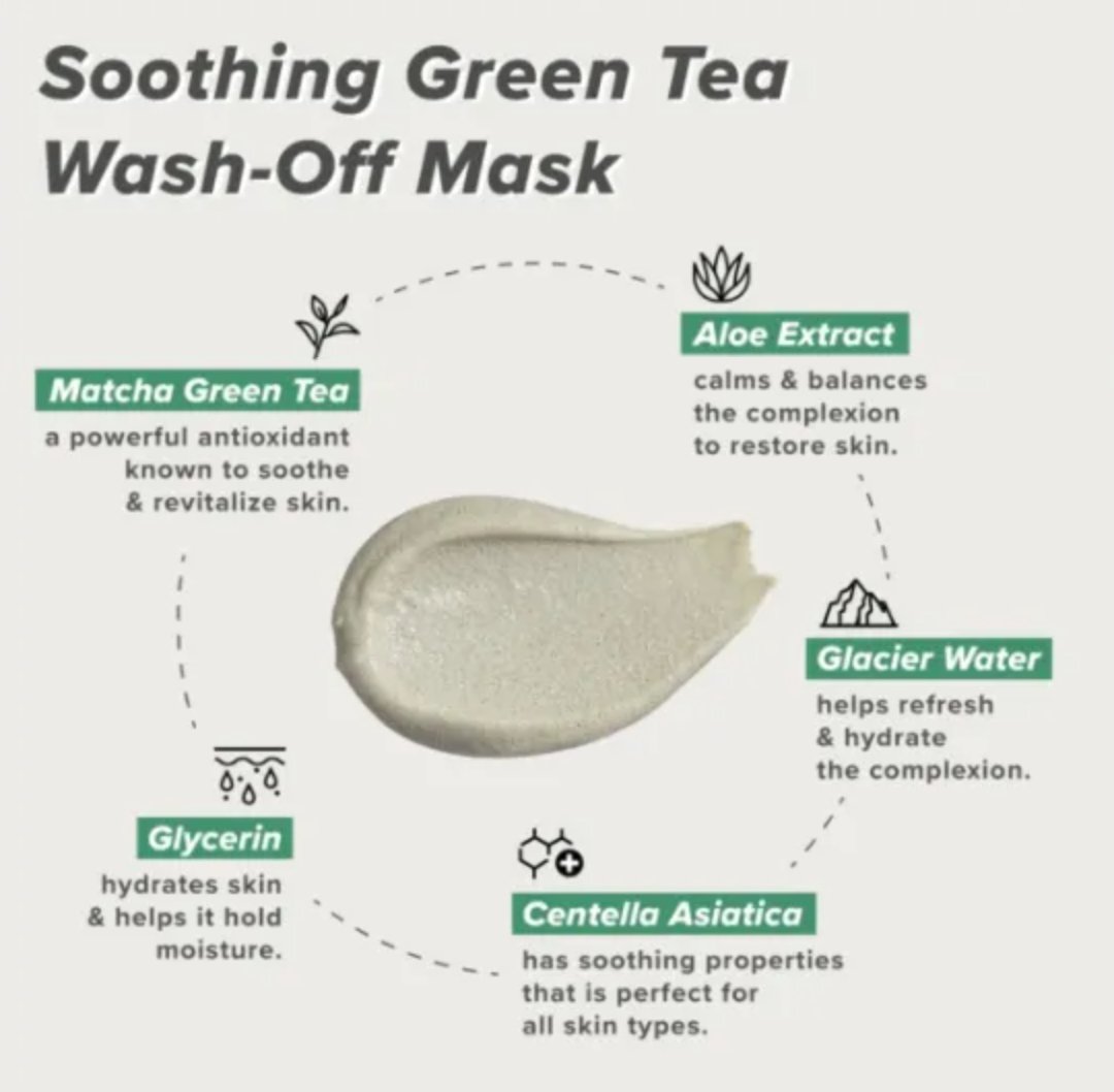 I DEW CARE - Matcha Mood Soothing Green Tea Wash-Off Mask EXP - The Face Method