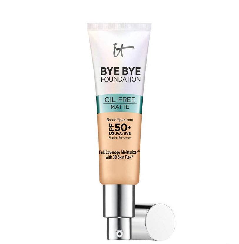It Cosmetics Bye Bye Foundation Full Coverage Oil Free Matte Moisturizer with SPF 50+ 30ml - Light - The Face Method