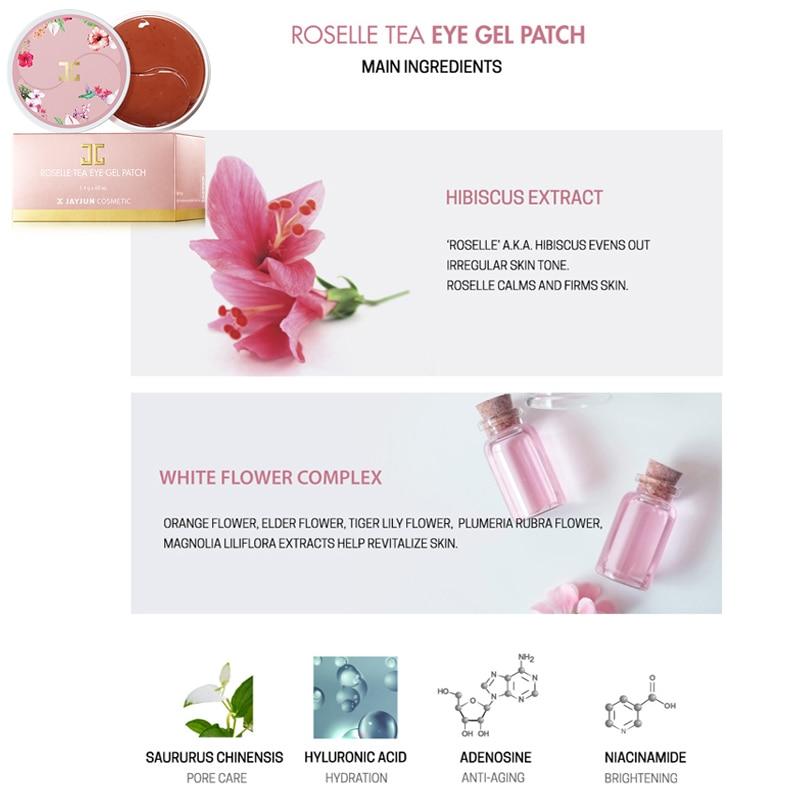 JAYJUN Green Tea / Roselle Hydrogel Eye Gel Patch 60pcs - The Face Method