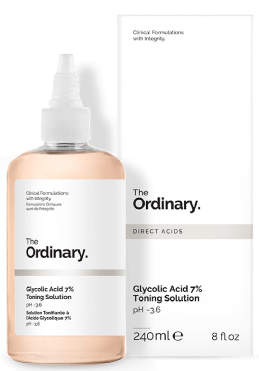 The Ordinary Glycolic Acid 7% Toning Solution 240ml - The Face Method