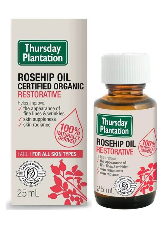 Thursday Plantation Certified Organic Rosehip Oil Restorative 25ml EXP - The Face Method