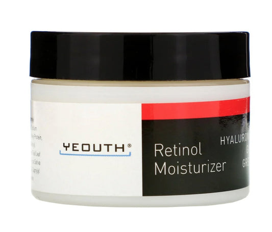 YEOUTH Retinol Moisturiser, Hyaluronic Acid, Ginseng, Green Tea, 30ml (1 fl oz) - The Face Method